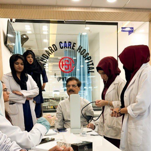 Free Medical Nutrition Camp at Standard Care Hospital by the students of Human Nutrition and Dietetics